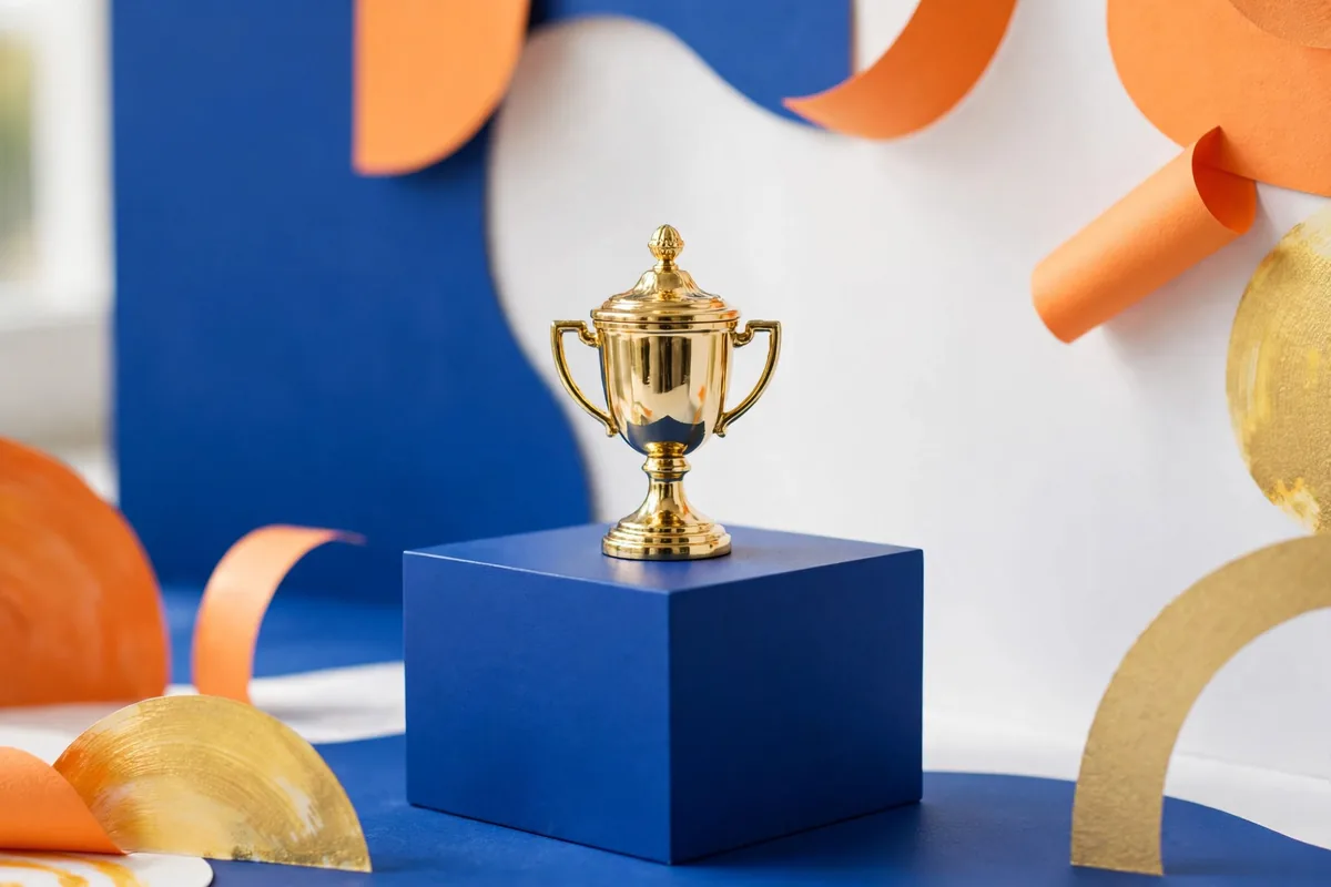 A gold trophy